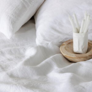 Linnen dekbedset wit