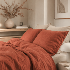 Linnen dekbedset tile